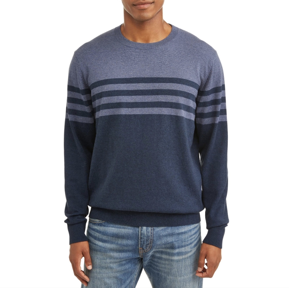 Men's George Blue Striped Pullover Sweater
